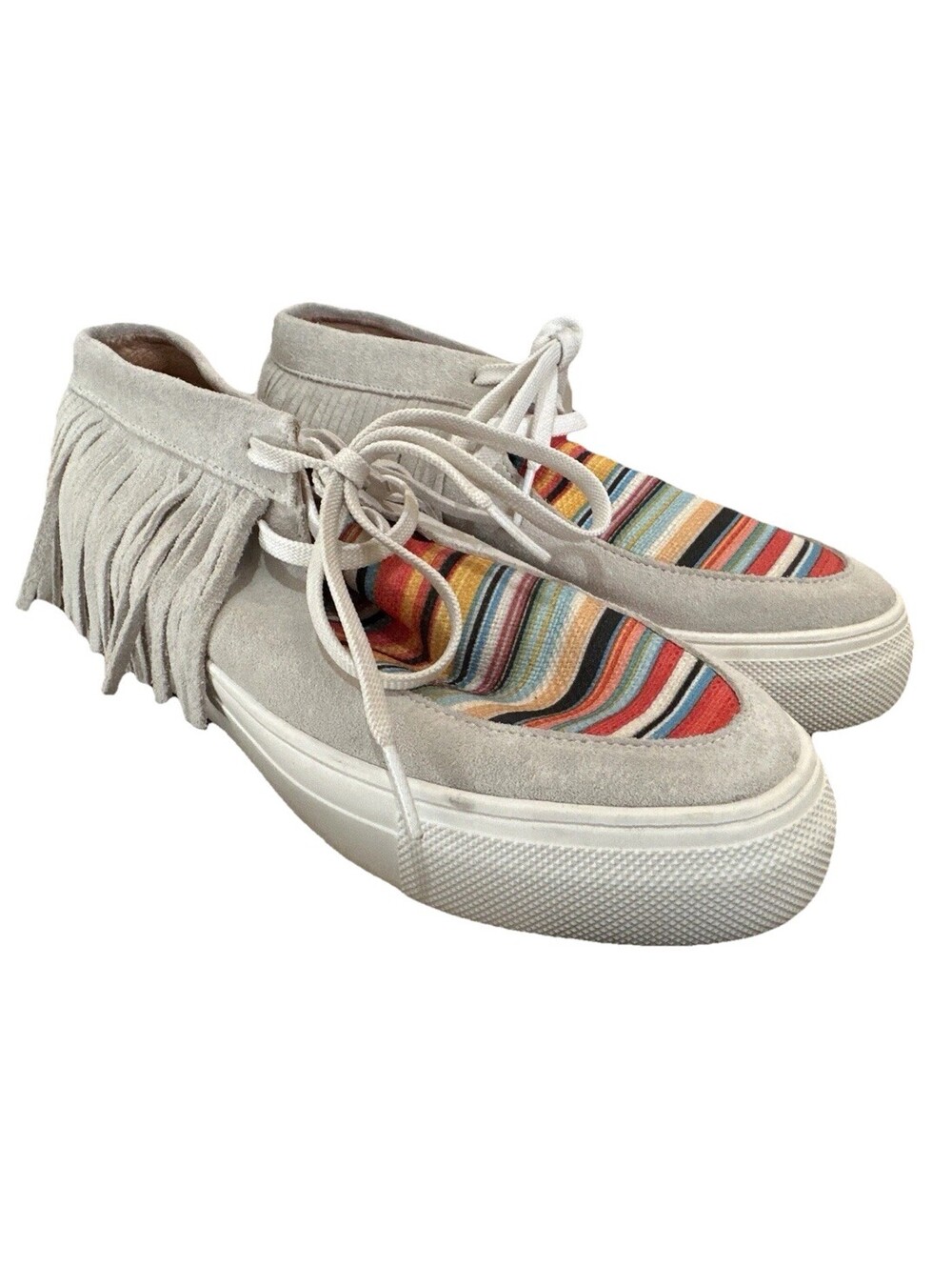 Very Volatile Fringe Platform Sneakers Womens 7.5 Boho Shoes